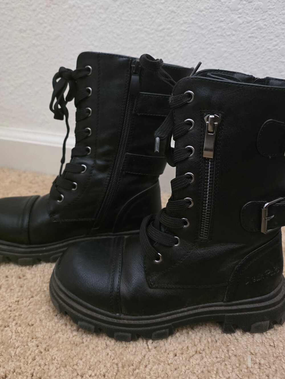 Dream Pairs Girl Black Combat Boots